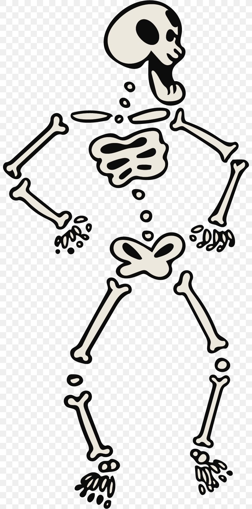 Skull Human Skeleton Vector Graphics Dance, PNG, 802x1655px, Skull, Art, Blackandwhite, Bone, Coloring Book Download Free