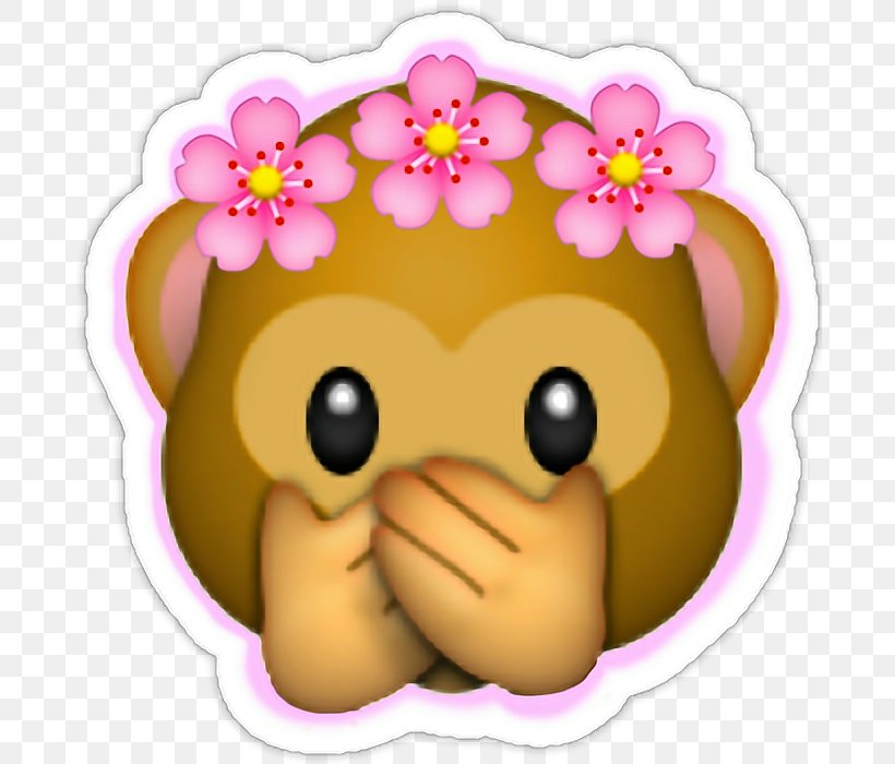 Emoji Sticker Wreath Monkey, PNG, 686x700px, Emoji, Cartoon, Crown, Emoticon, Face Download Free