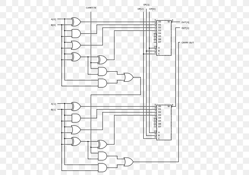 Arithmetic Logic Unit 4-bit Circuit Diagram Wiring Diagram, PNG, 500x577px, 1bit Architecture, 4bit, Arithmetic Logic Unit, Area, Artwork Download Free