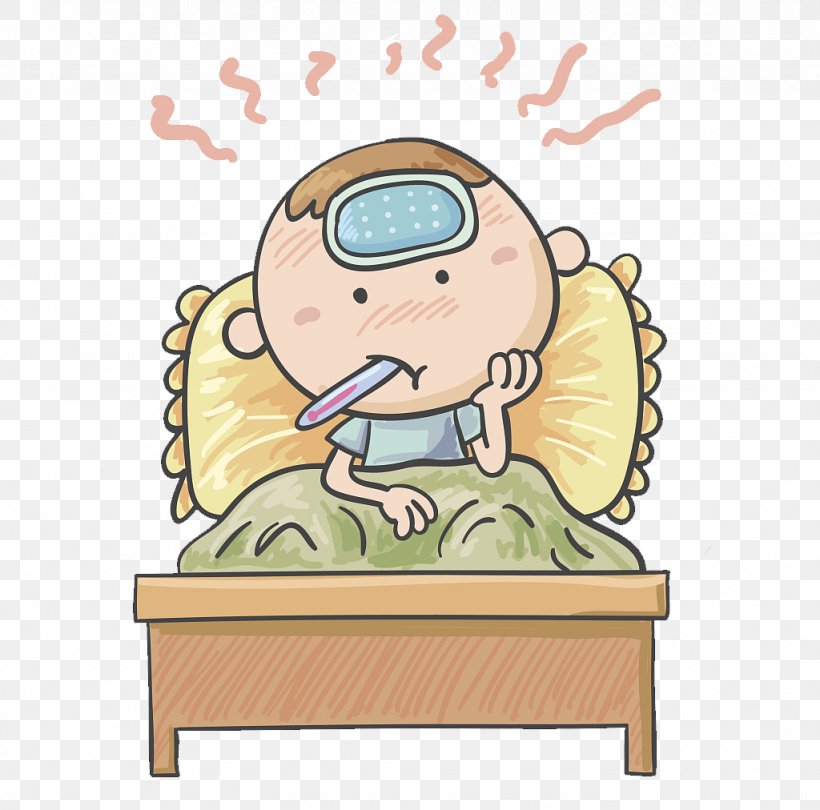 Fever Illness Illustration, PNG, 1024x1012px, Fever, Art, Cartoon, Child, Common Cold Download Free