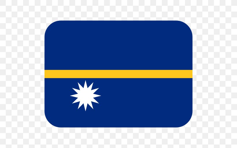 Flag Of Nauru Emoji United States, PNG, 512x512px, Nauru, Area, Blue, Country, Emoji Download Free