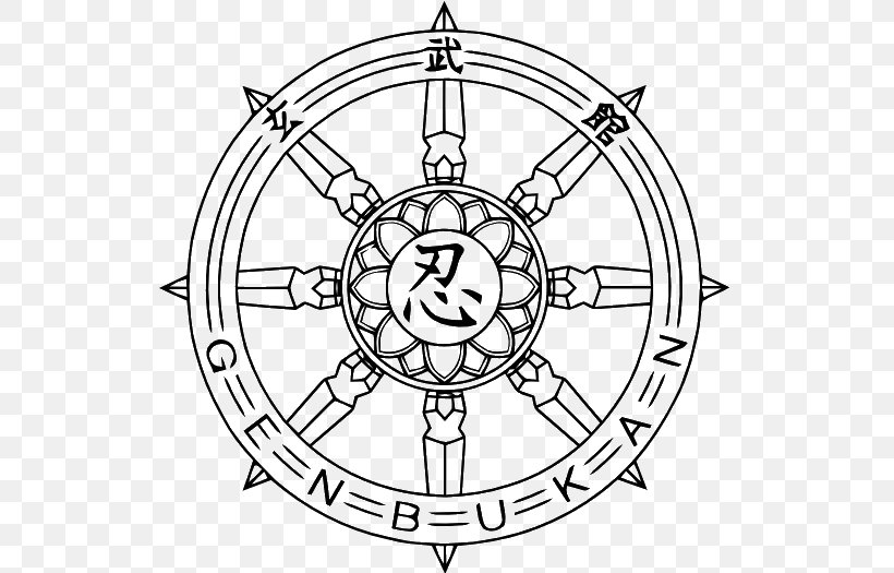Ship's Wheel Aikido Clip Art, PNG, 529x525px, Ship S Wheel, Aikido, Area, Bicycle Wheel, Black And White Download Free