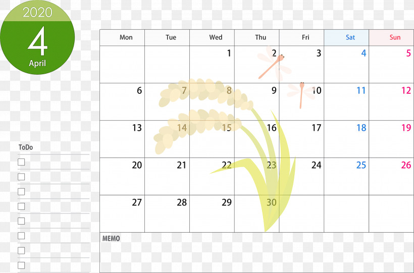 April 2020 Calendar April Calendar 2020 Calendar, PNG, 3000x1982px, 2020 Calendar, April 2020 Calendar, April Calendar, Circle, Diagram Download Free