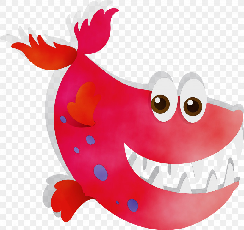 Pink Cartoon Red Smile, PNG, 3000x2835px, Watercolor, Cartoon, Paint, Pink, Red Download Free