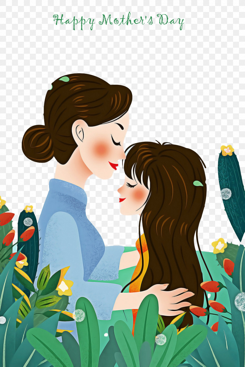 Mothers Day Happy Mothers Day, PNG, 1600x2400px, Mothers Day, Black Hair, Cartoon, Character, Drawing Download Free