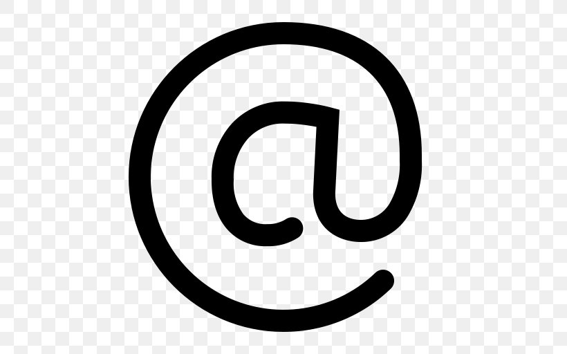 Email Symbol Inbox By Gmail At Sign, PNG, 512x512px, Email, Area, At Sign, Black And White, Brand Download Free