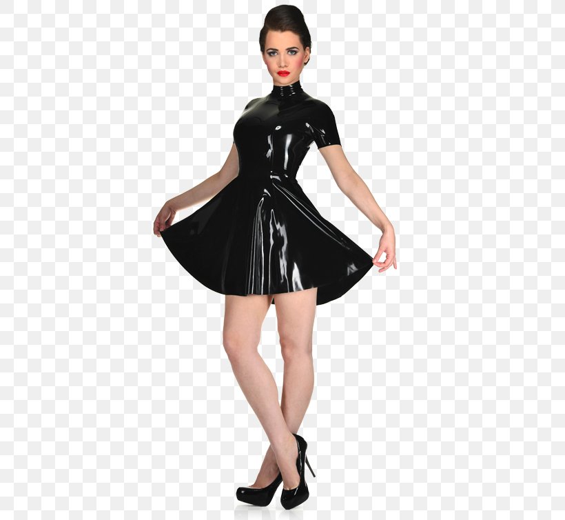 Little Black Dress Clothing Woman Latex, PNG, 586x754px, Watercolor, Cartoon, Flower, Frame, Heart Download Free