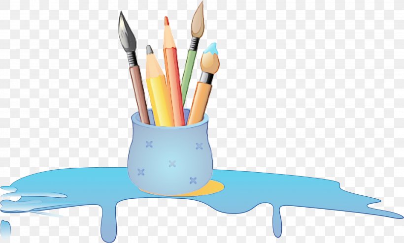 Pencil Cartoon, PNG, 2642x1592px, Watercolor, Candle, Paint, Pencil, Plastic Download Free