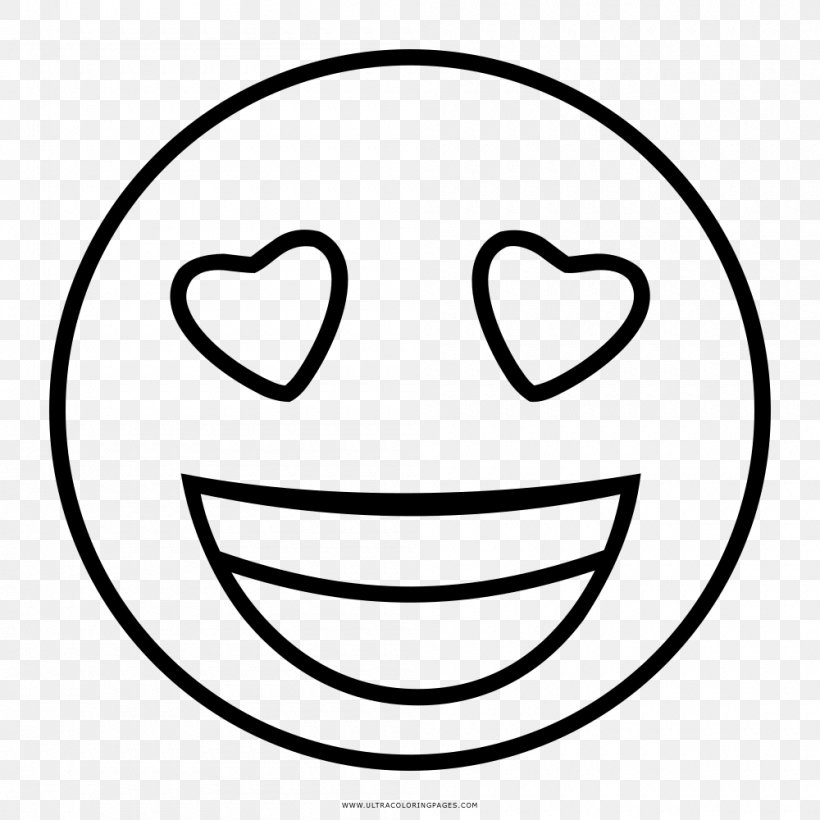Smiley Coloring Book Drawing Happiness Emoticon, PNG, 1000x1000px, Smiley, Black, Black And White, Child, Coloring Book Download Free