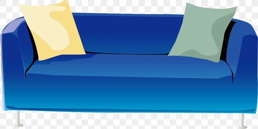 Couch Furniture Adobe Illustrator, PNG, 2415x1211px, Couch, Bed, Blue, Cartoon, Chair Download Free