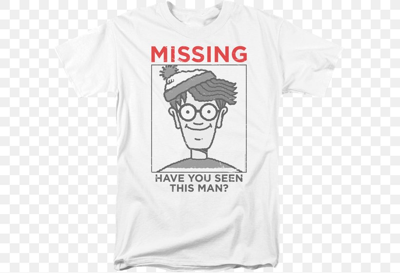 T-shirt Where's Wally? Sweater Clothing, PNG, 600x561px, Tshirt, Active Shirt, Black, Black And White, Brand Download Free