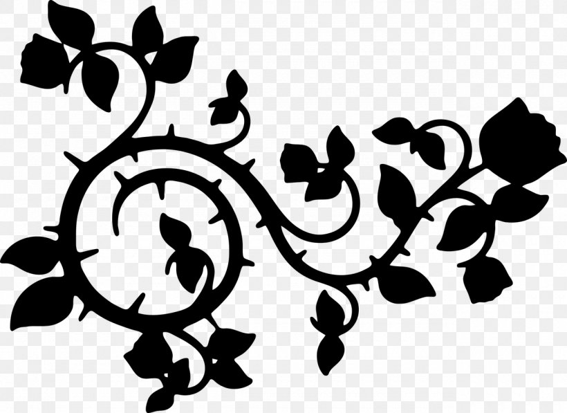 Vine Silhouette Clip Art, PNG, 1280x932px, Vine, Black, Black And White, Black Rose, Branch Download Free