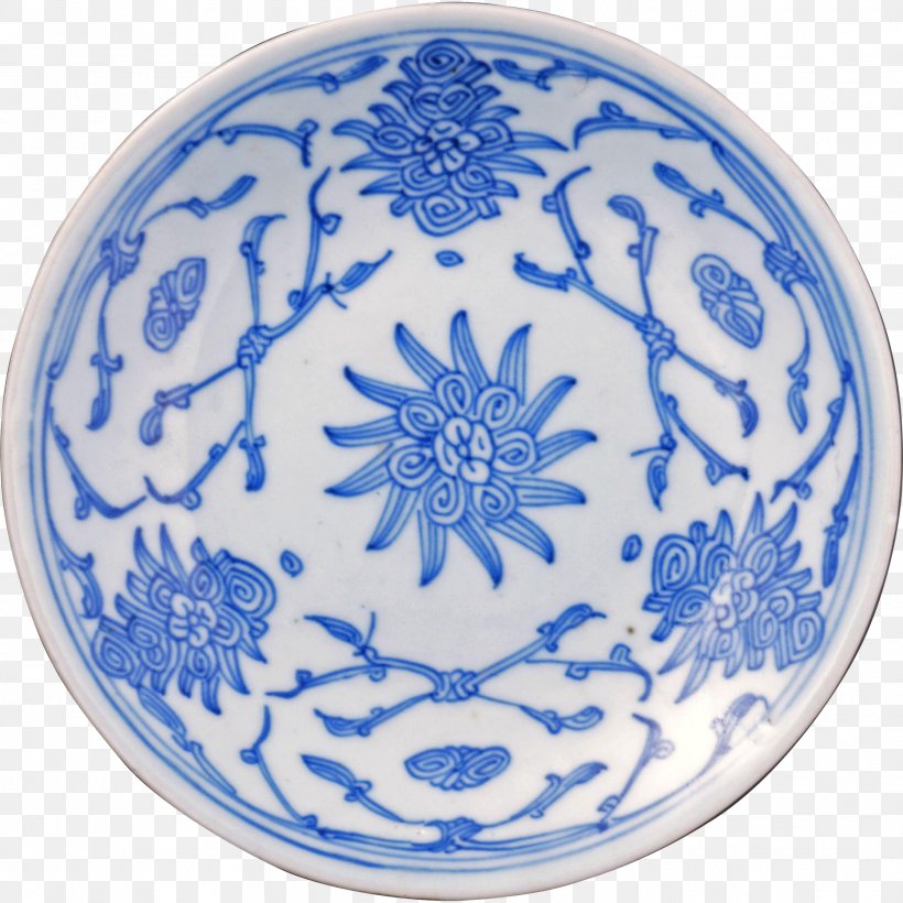 Blue And White Pottery Tableware Porcelain Plate Ceramic, PNG ...