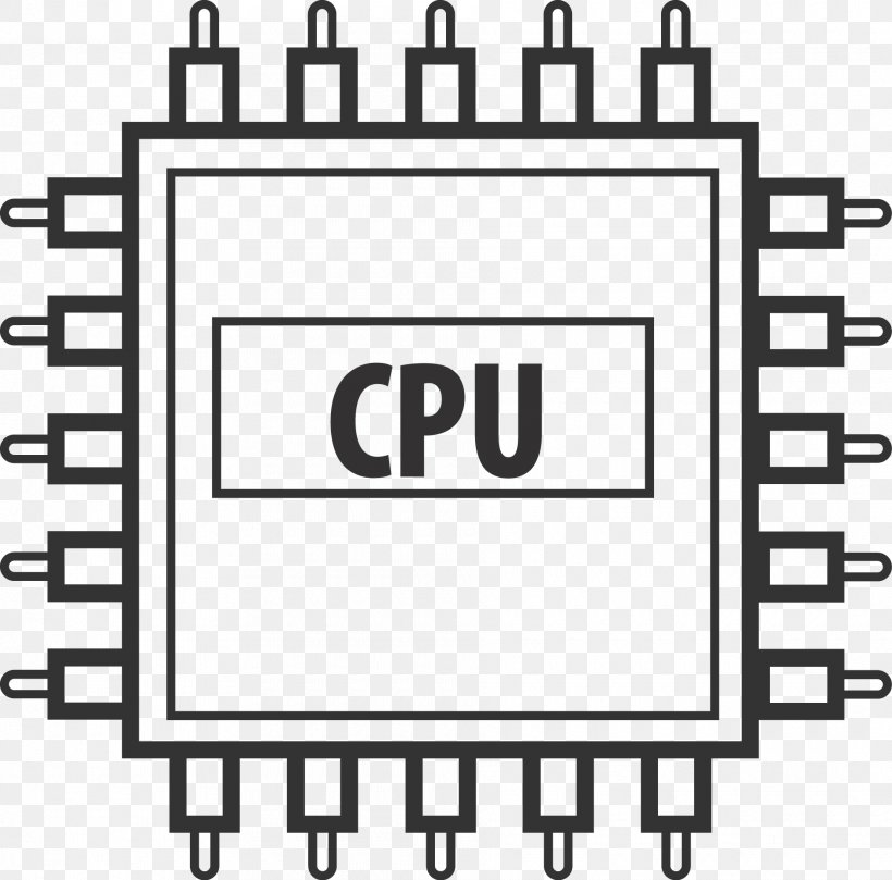 Central Processing Unit Integrated Circuit Icon, PNG, 1880x1856px, Central Processing Unit, Area, Black And White, Brand, Computer Hardware Download Free