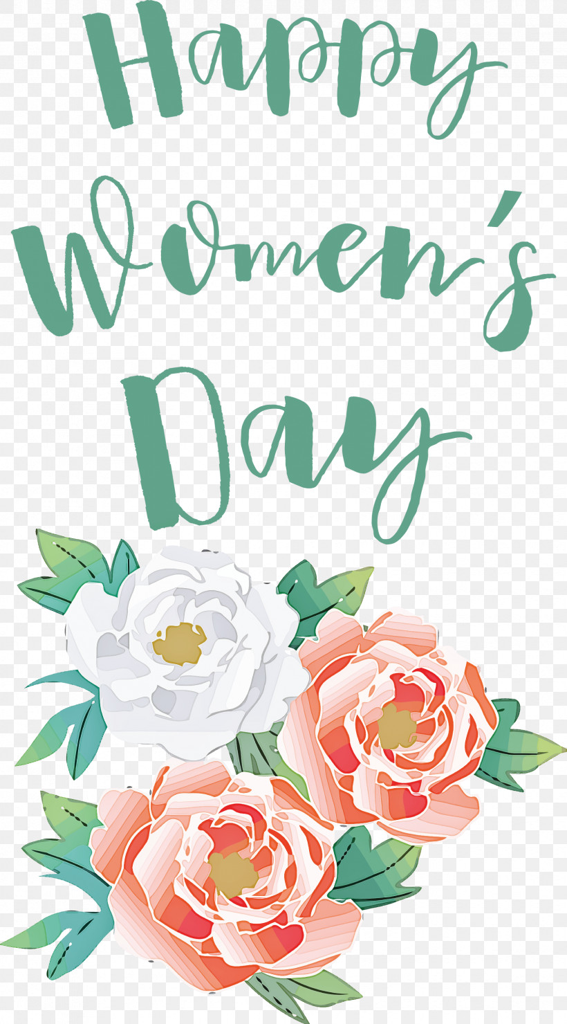 Happy Womens Day Womens Day, PNG, 1662x3000px, Happy Womens Day, Floral Design, Flower, Garden Roses, Greeting Card Download Free