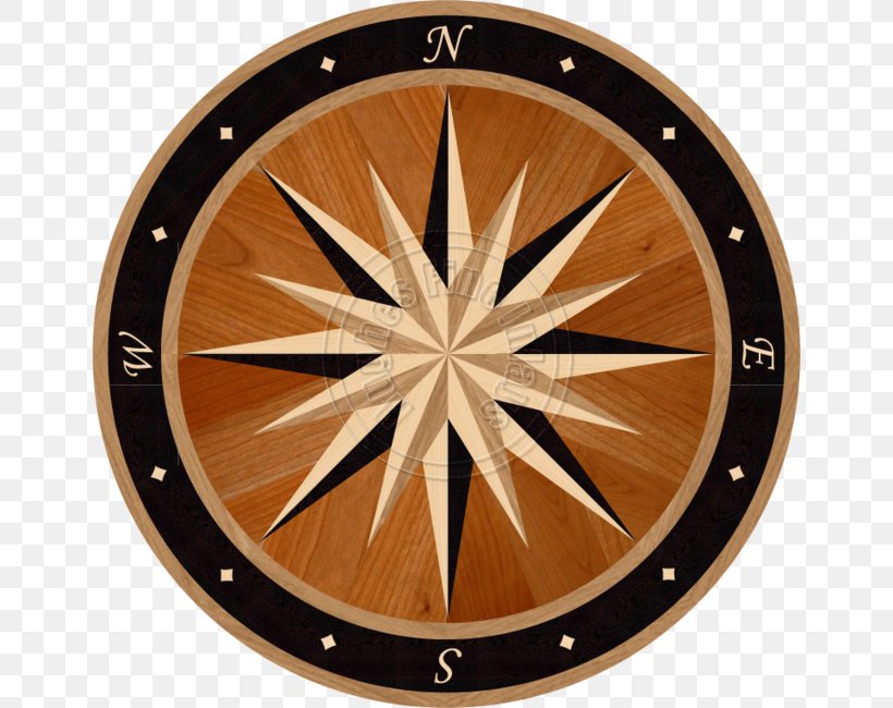 Wood Compass Rose Wind Rose, PNG, 650x650px, Wood, Compass, Compass Rose, Floor, Furniture Download Free