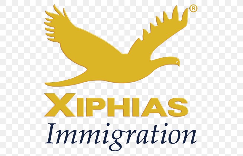 XIPHIAS Immigration DMCC Logo Immigration Consultant Travel Visa, PNG, 595x527px, Logo, Area, Artwork, Beak, Bird Download Free
