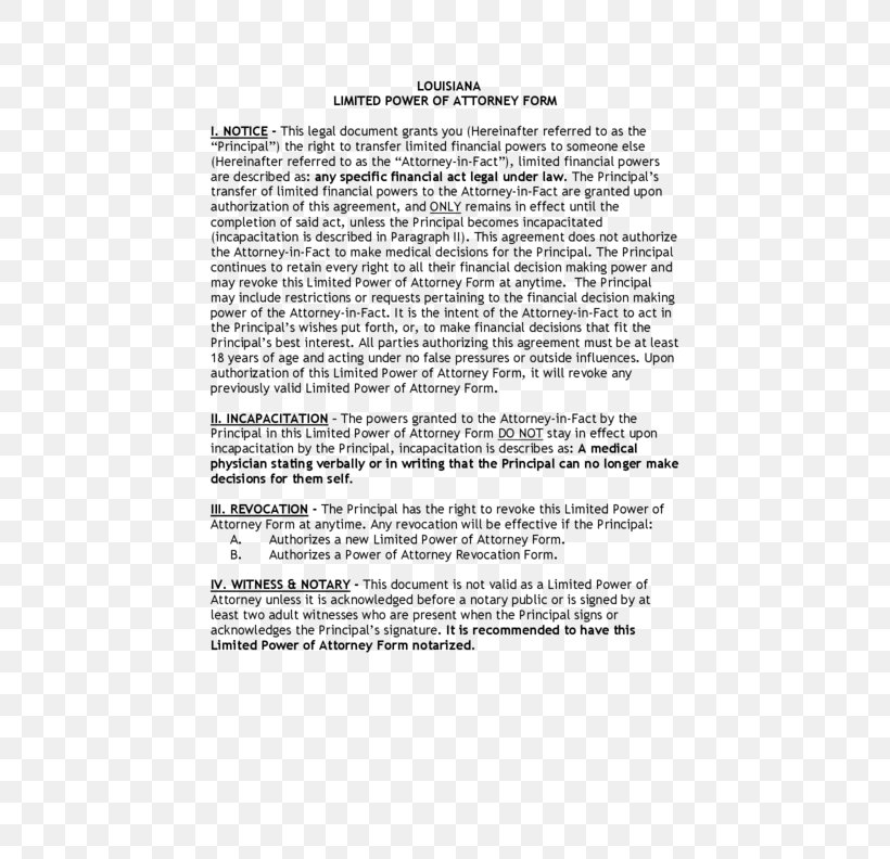Power Of Attorney Form Healthcare Proxy Revocation Document, PNG, 612x792px, Power Of Attorney, Advance Healthcare Directive, Area, Document, Form Download Free