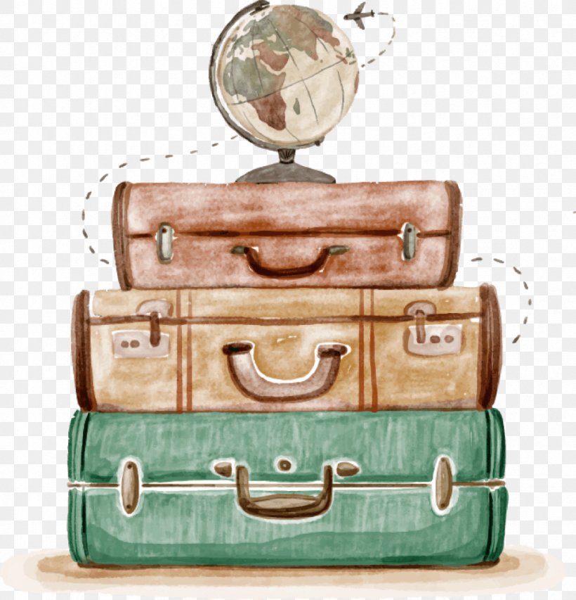 Suitcase Baggage Travel Watercolor Painting Drawing, PNG, 972x1012px, Suitcase, Art, Bag, Baggage, Drawing Download Free