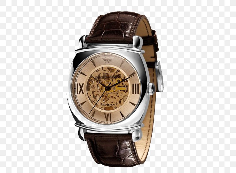 Ax Armani Exchange Watch Quartz Clock, PNG, 600x600px, Armani, Automatic Watch, Ax Armani Exchange, Brand, Brown Download Free