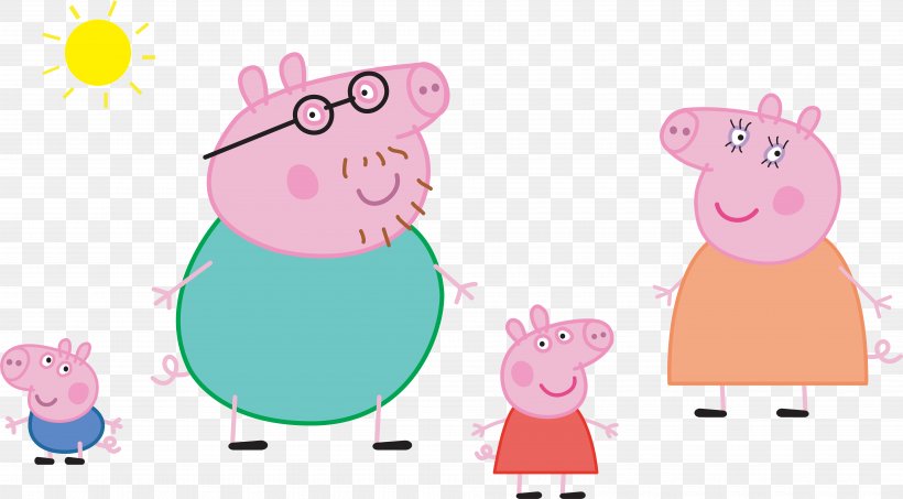 George Pig Grandpa Pig Daddy Pig, PNG, 7815x4318px, Pig, Art, Birthday, Cartoon, Daddy Pig Download Free