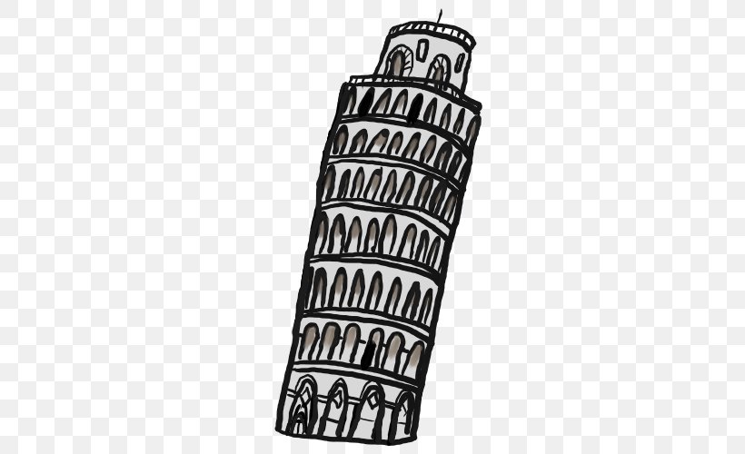 Leaning Tower Of Pisa Bell Tower Clip Art, PNG, 500x500px, Leaning Tower Of Pisa, Bell Tower, Black And White, Drawing, Free Content Download Free