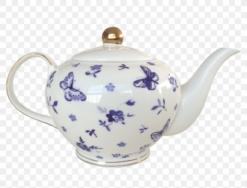 Teapot Mug Kettle Tableware Saucer, PNG, 1960x1494px, Teapot, Aglais Io, Blue And White Porcelain, Butterfly, Ceramic Download Free