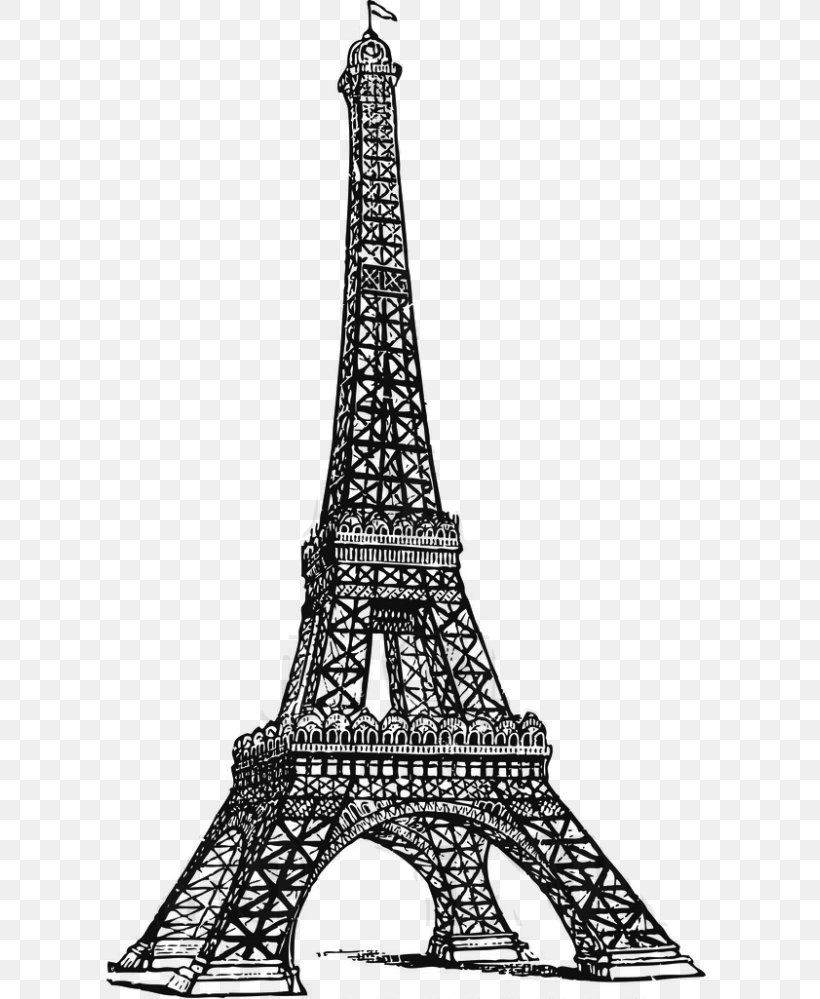Eiffel Tower CN Tower, PNG, 650x999px, Eiffel Tower, Black And White, Cn Tower, Coloring Book, Drawing Download Free