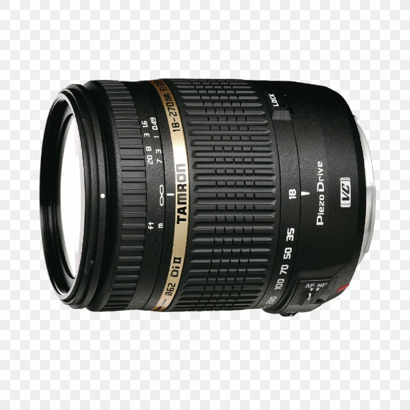 Tamron 18-270mm F/3.5-6.3 Di II VC PZD Canon EOS Tamron Telephoto Zoom 18-270mm F/3.5-6.3 Di II VC PZD Camera Lens, PNG, 1000x1000px, Canon Eos, Apsc, Autofocus, Camera, Camera Accessory Download Free