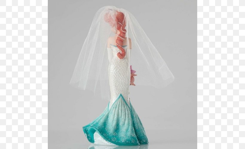 Ariel Belle Wedding Dress Disney Princess Figurine Png 600x500px