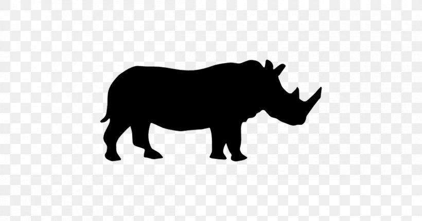 Black Rhinoceros Silhouette White Rhinoceros, PNG, 1200x630px, Rhinoceros, Animal, Art, Black And White, Black Rhinoceros Download Free
