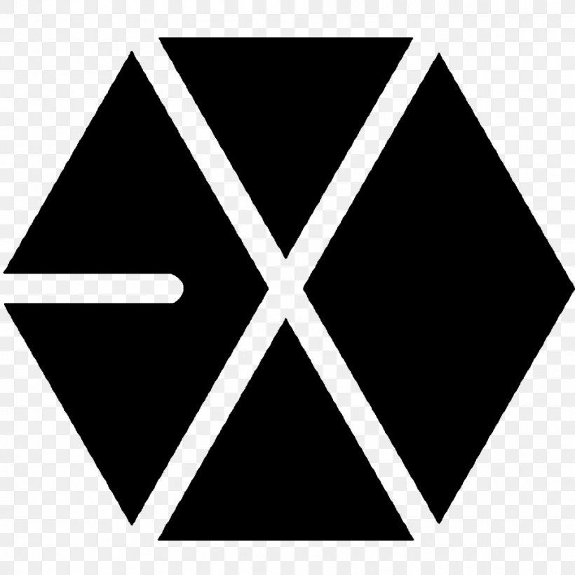 EXO K-pop Logo XOXO Growl, PNG, 953x953px, Exo, Area, Black, Black And White, Brand Download Free