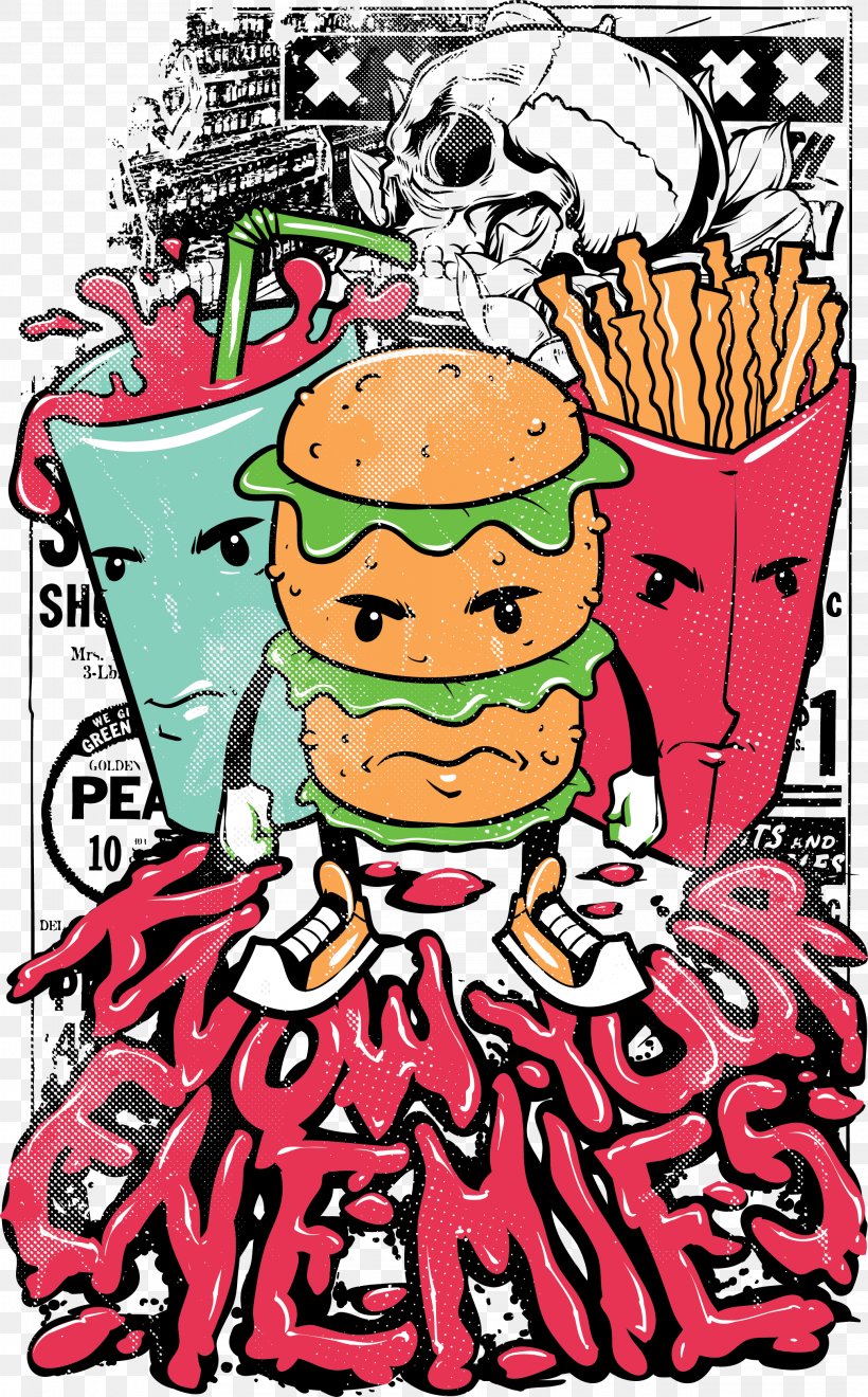 Hamburger French Fries Cola Fast Food, PNG, 2076x3344px, Watercolor, Cartoon, Flower, Frame, Heart Download Free