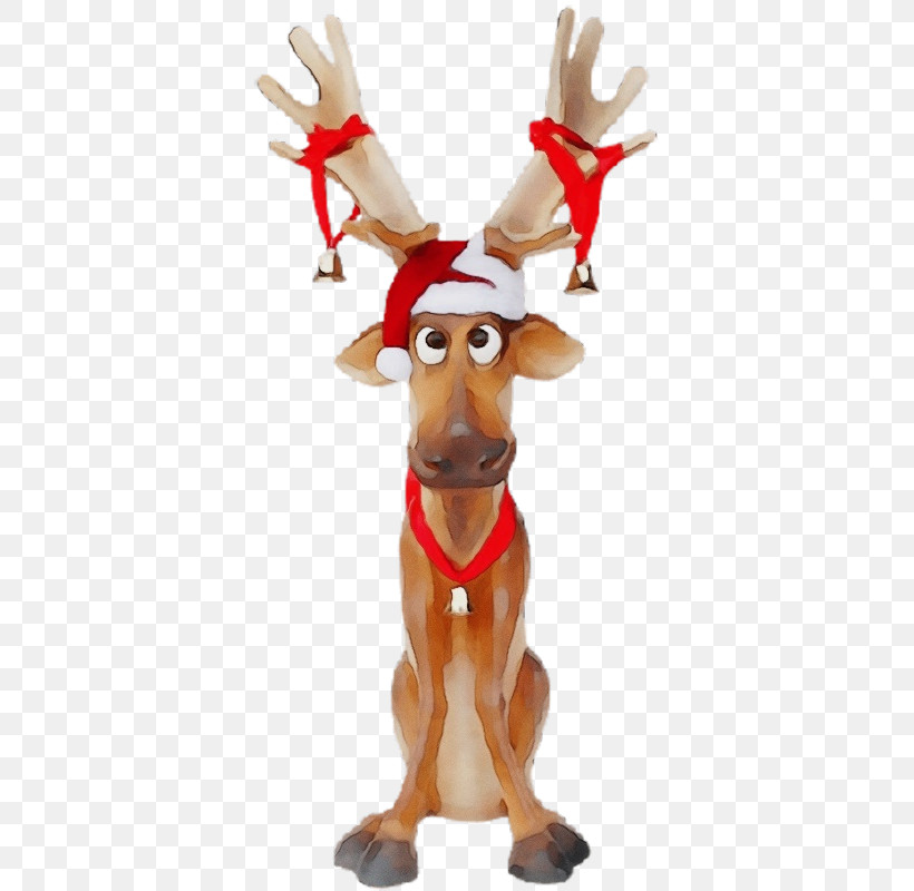 Reindeer, PNG, 800x800px, Watercolor, Animal Figure, Antler, Deer, Fawn Download Free