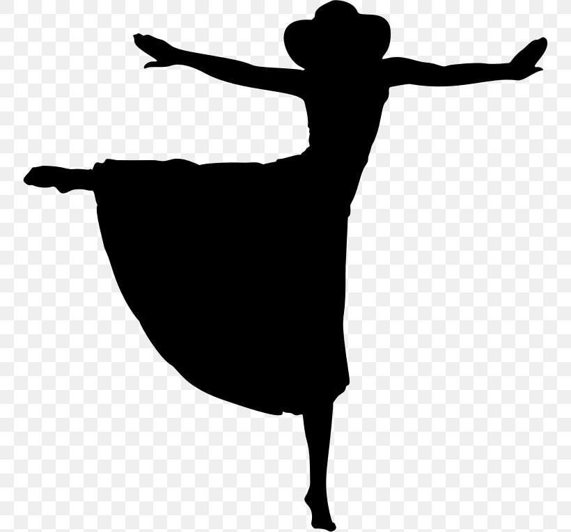 Silhouette Ballet Dancer Woman Clip Art, PNG, 754x764px, Silhouette, Arm, Ballet, Ballet Dancer, Black And White Download Free