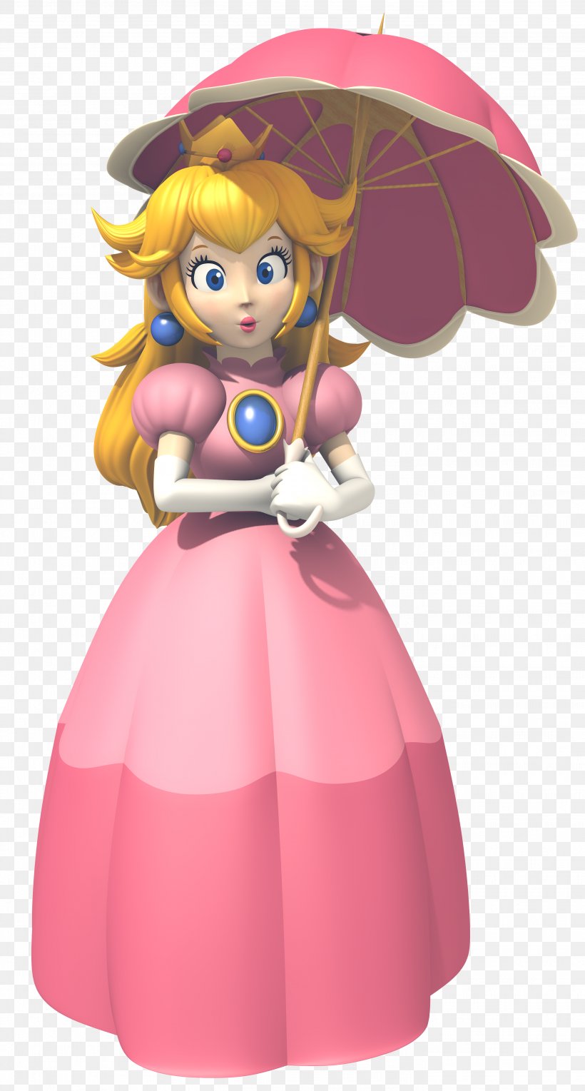 Super Princess Peach Paper Mario Princess Daisy, PNG, 2814x5250px, Watercolor, Cartoon, Flower, Frame, Heart Download Free