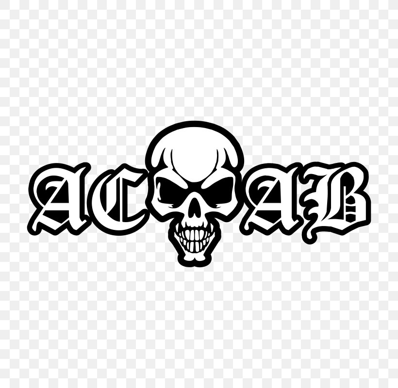 A.C.A.B. Tattoo Police YouTube, PNG, 800x800px, Acab, Acab All Cops Are Bastards, Area, Black And White, Bone Download Free