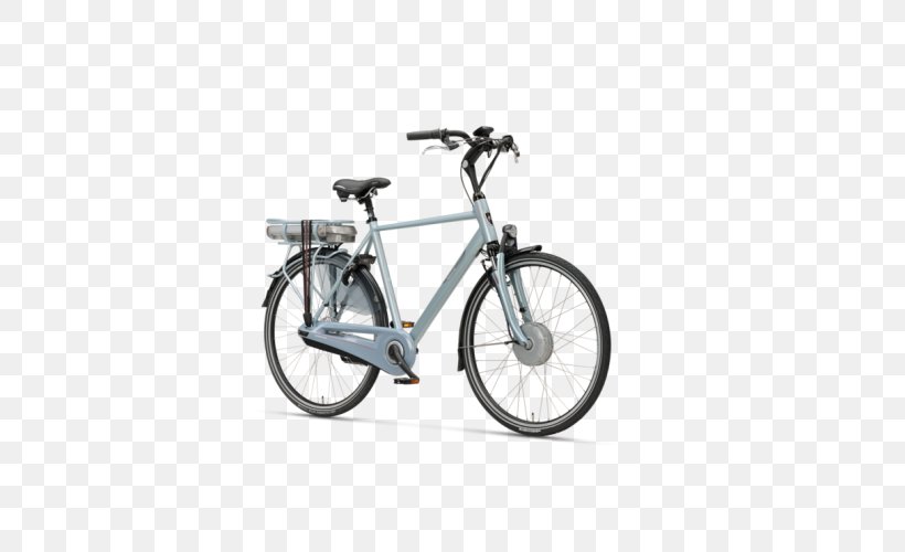 Electric Bicycle Batavus Rechargeable Battery Motorcycle, PNG, 500x500px, Electric Bicycle, Automotive Exterior, Batavus, Bicycle, Bicycle Accessory Download Free
