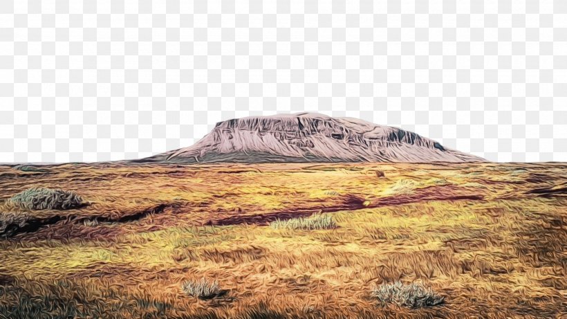 Mountainous Landforms Hill Mountain Natural Landscape Highland, PNG, 1880x1057px, Watercolor, Badlands, Fell, Grass, Highland Download Free