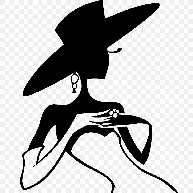 Woman With A Hat Silhouette, PNG, 1200x1200px, Woman With A Hat, Art, Artwork, Black, Black And White Download Free