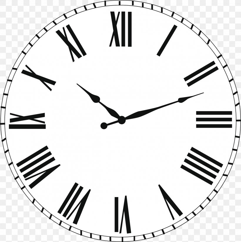 Clock Number Drawing Clip Art, PNG, 2406x2418px, Clock, Area, Black And White, Clock Face, Coreldraw Download Free