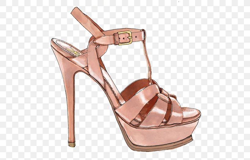 Shoe Fashion Illustration Drawing High-heeled Footwear, PNG, 564x526px, Shoe, Art, Basic Pump, Beige, Court Shoe Download Free