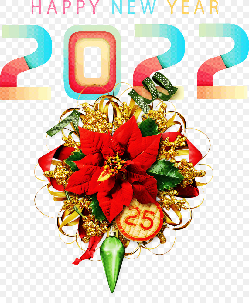 Happy 2022 New Year 2022 New Year 2022, PNG, 2459x3000px, Floral Design, Christmas Day, Cut Flowers, Drawing, Floriculture Download Free