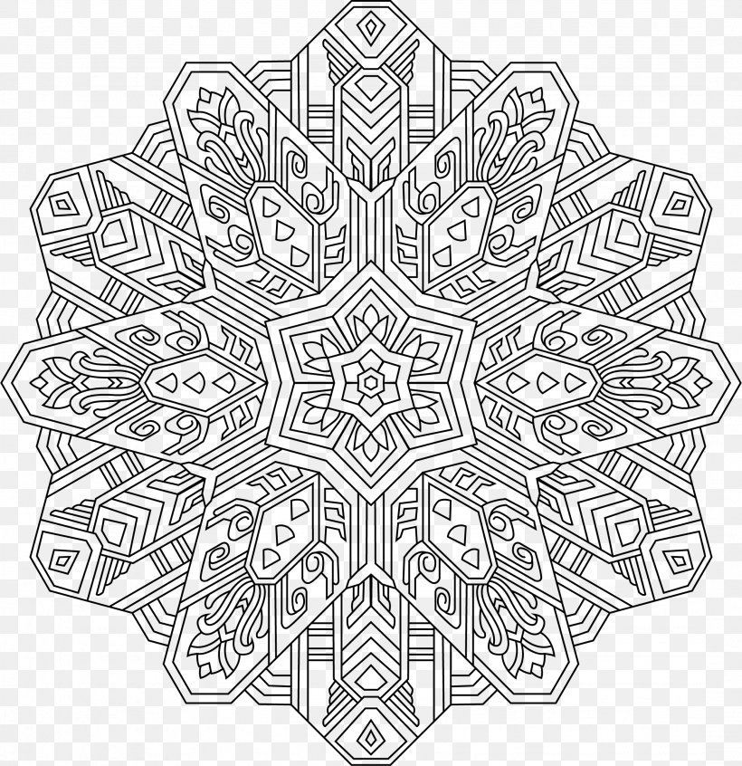 Coloring Book Mandala Drawing, PNG, 2156x2226px, Coloring Book, Adult, Area, Black And White, Book Download Free