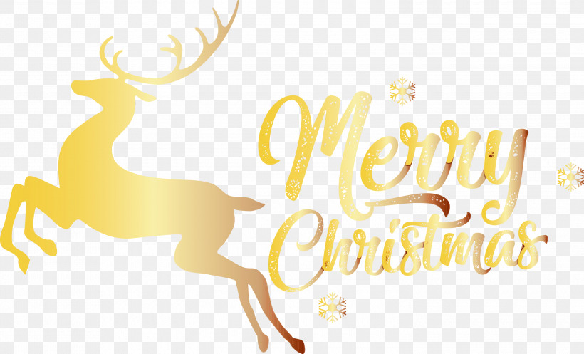 Reindeer, PNG, 3000x1819px, Merry Christmas, Antler, Deer, Logo, M Download Free