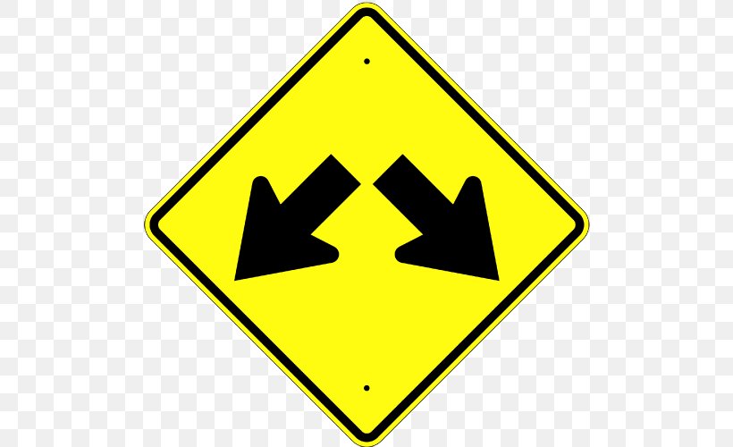 Traffic Sign Warning Sign Manual On Uniform Traffic Control Devices Arrow, PNG, 500x500px, Traffic Sign, Advisory Speed Limit, Area, Oneway Traffic, Point Download Free