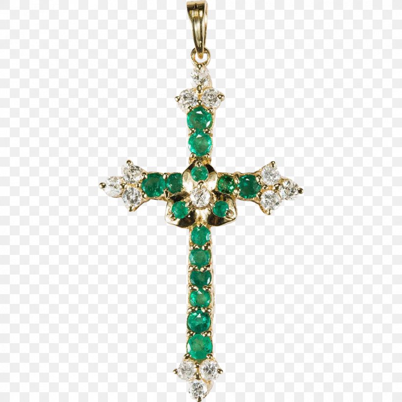 Christian Cross Emerald Charms & Pendants Jewellery, PNG, 952x952px, Cross, Body Jewelry, Cabochon, Charms Pendants, Christian Cross Download Free