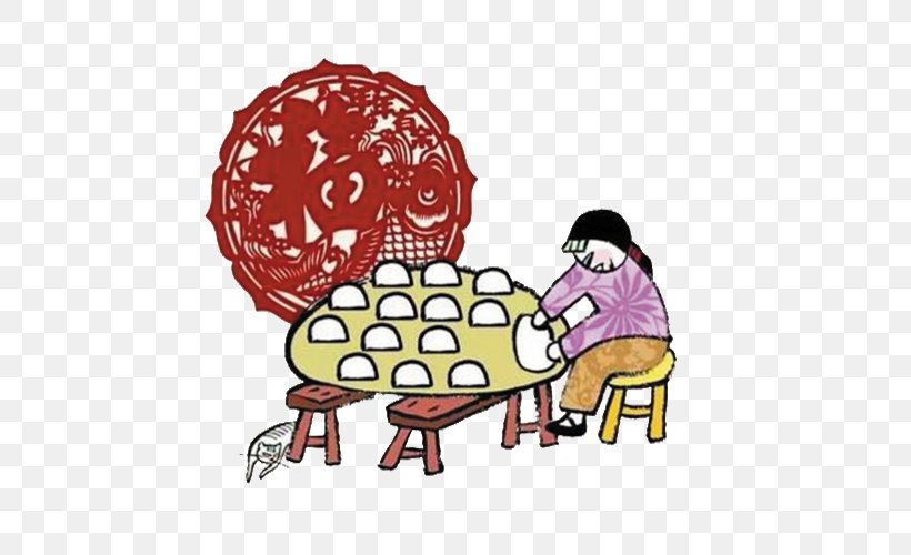 Layue Chinese New Year Oudejaarsdag Van De Maankalender Kitchen God Festival Laba Festival, PNG, 500x500px, Layue, Area, Art, Cartoon, Chinese New Year Download Free