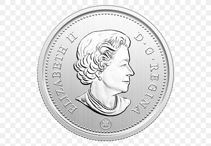 Canada Perth Mint Royal Canadian Mint Silver Coin, PNG, 570x570px, Canada, Black And White, Bullion, Bullion Coin, Canadian Gold Maple Leaf Download Free