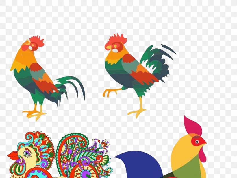 Rooster Chicken Chinese New Year, PNG, 1024x768px, Rooster, Art, Beak, Bird, Chicken Download Free